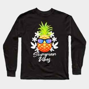 Summer Vibes - Cool Pineapple Long Sleeve T-Shirt